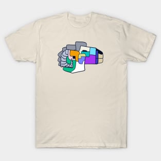 Goat with Colourful Geometric Shapes T-Shirt